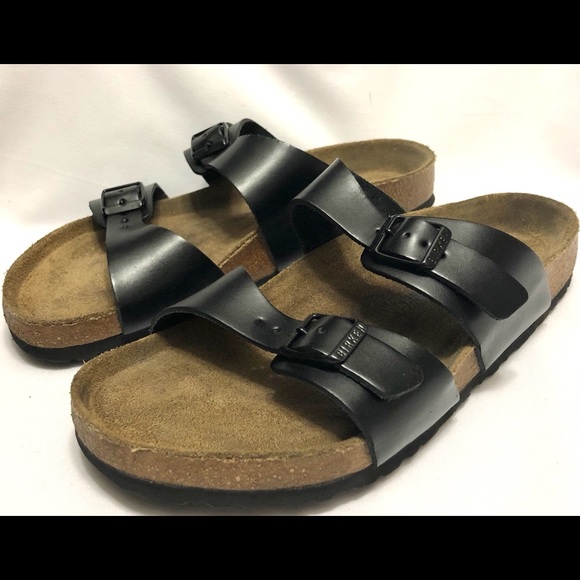 Birkenstock Shoes - Birkenstock Arizona Black Leather Sandals